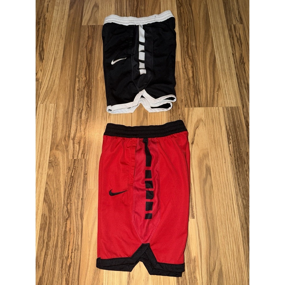 Nike Elite Boys Basketball Athletic Shorts Dri-fit Sz M Medium 10/12 Lot Of 2